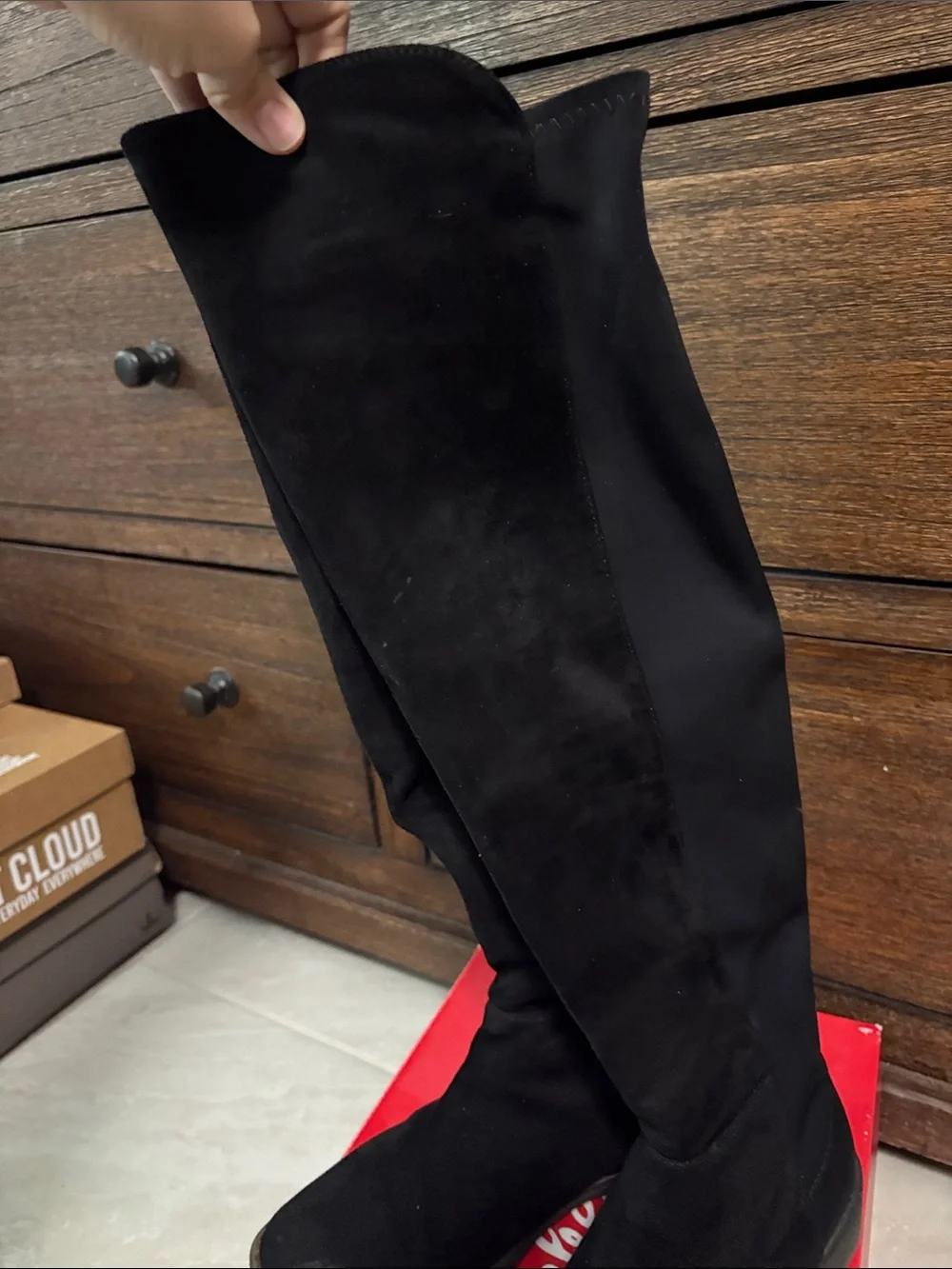 Black Suede Boots - SIZE 6